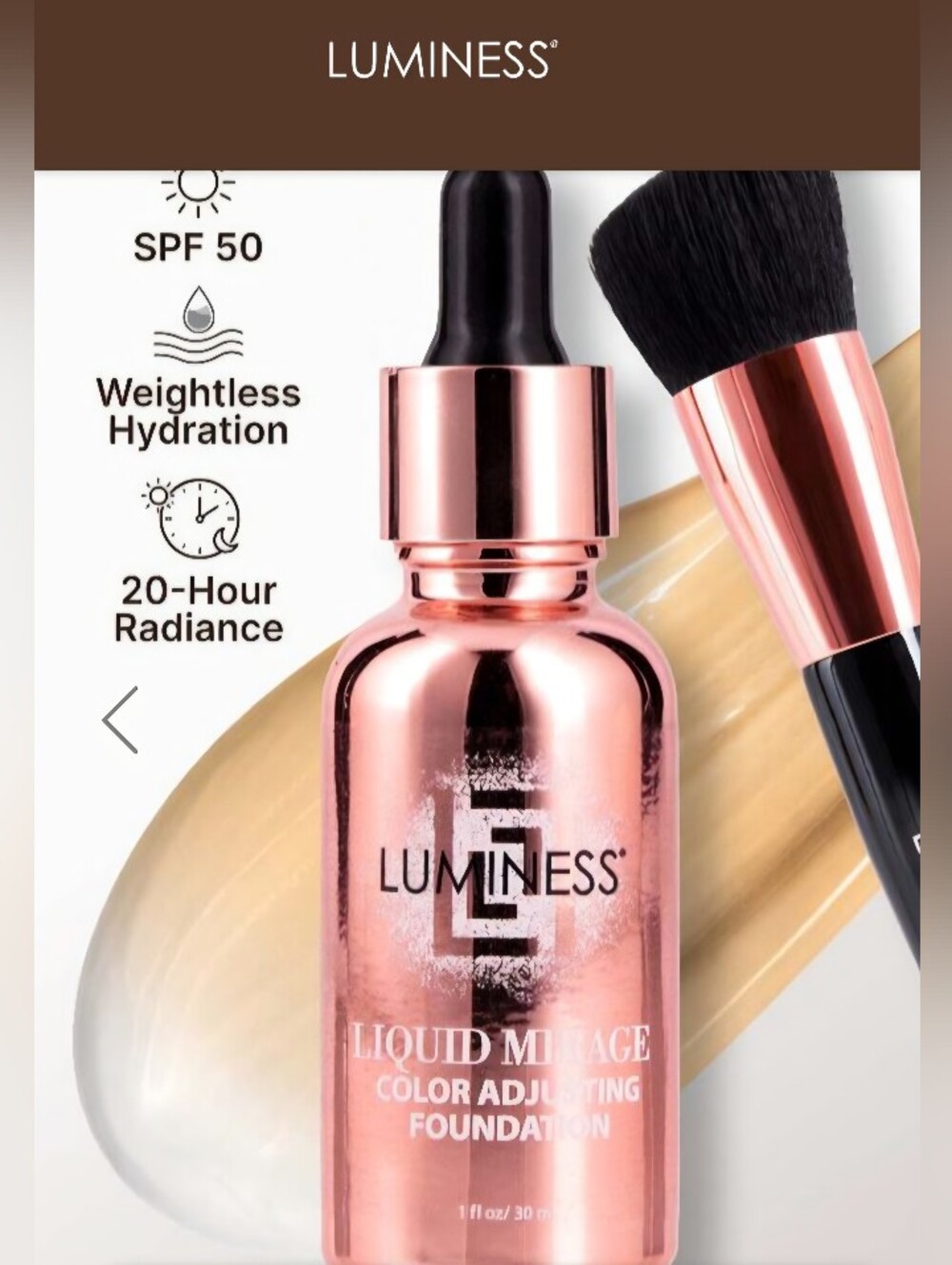 Liquid Mirage Color Adjusting Foundaton NEW Tan
